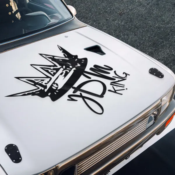 JDM King Hood Royal Fun Low Flush Stance Japan Rising Car Vinyl Sticker Decal >